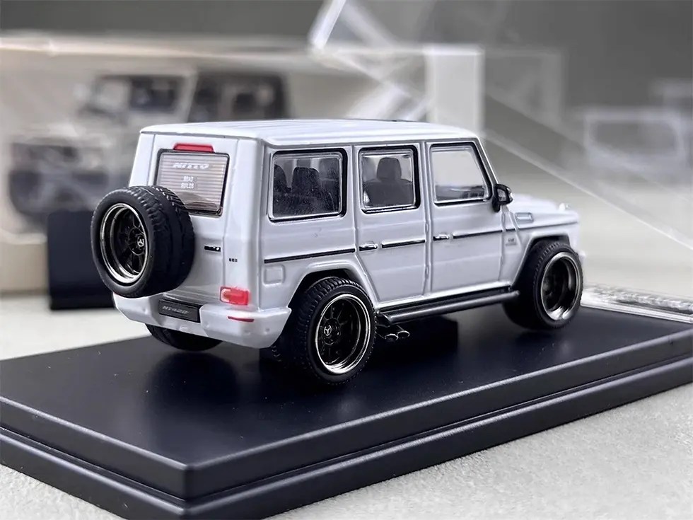 Thumbnail: MERCEDES BENZ G63 WAGON WHITE 1/64 DIECAST CAR BY LMF MODEL