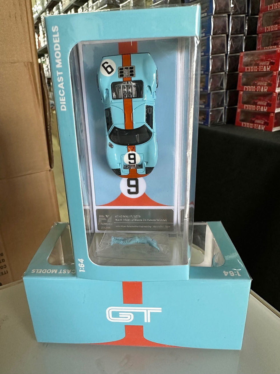 Thumbnail: FORD GT40 MK.1 P/1075 1968 LE MANS 24HR WINNER #9 GULF 1/64 BY FINDCLASSICALLY