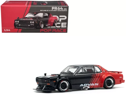 熱い販売 V8 GT-R SKYLINE NISSAN DRIFT CAR DIECAST 1/64 ADVAN HAKOSUKA クラシック