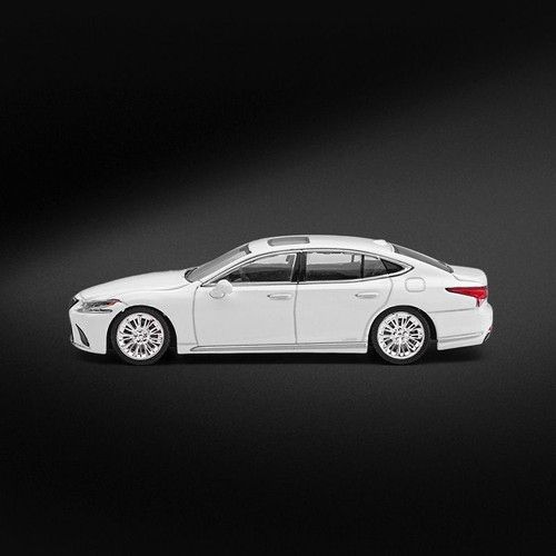 2018 LEXUS LS 500H WHITE 1/64 DIECAST CAR MODEL BY ENCHERY | JVK Toys