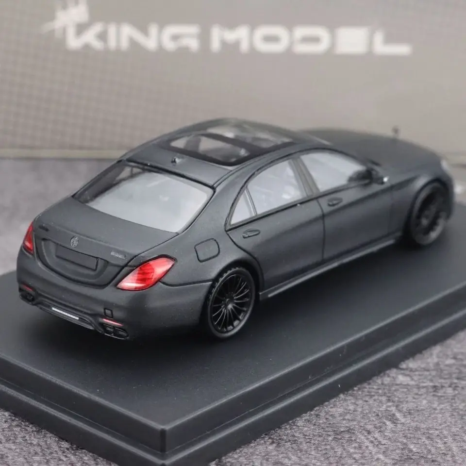 Thumbnail: MERCEDES BENZ AMG S65 W222 MATTE BLACK 1/64 DIECAST CAR BY KING MODEL 999 MADE