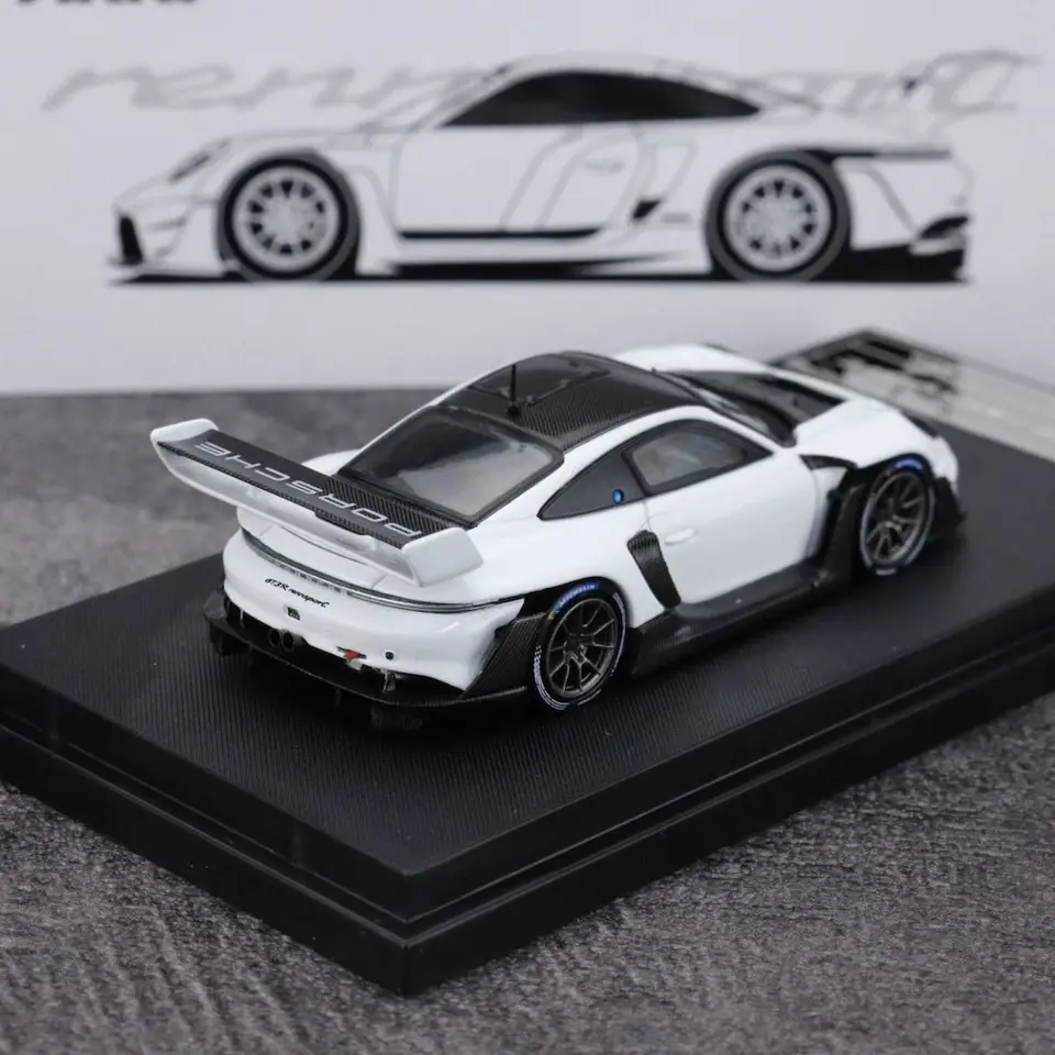 Thumbnail: PORSCHE 911 992 GT3 R RENNSPORT WHITE 1/64 DIECAST CAR BY HKM MODEL