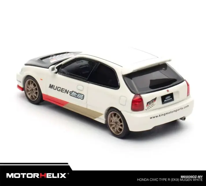 Thumbnail: HONDA CIVIC TYPE R EK9 MUGEN HOOD COMES OFF TMCS 1/64 DIECAST BY MOTOR HELIX