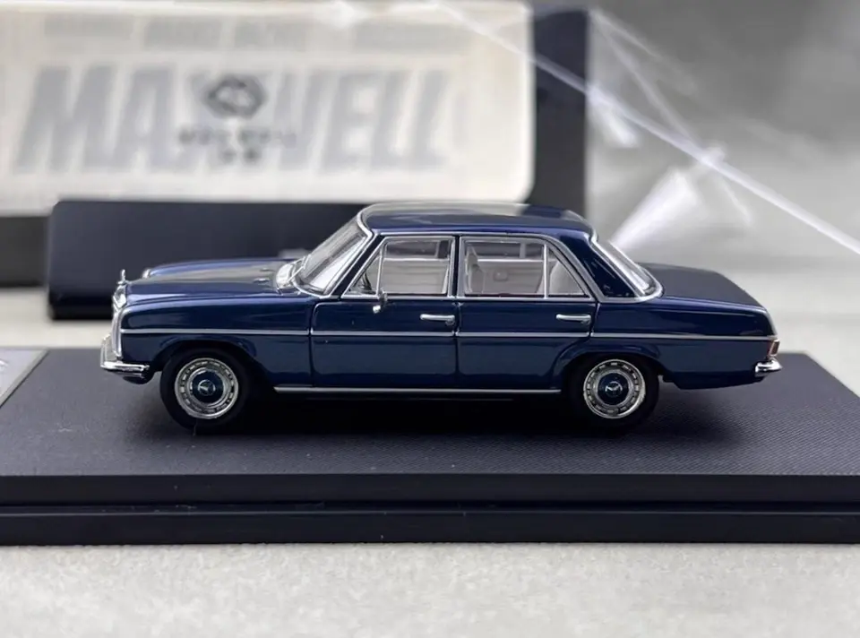Thumbnail: MERCEDES BENZ W114 STRICH 8 BLUE CLASSIC 1/64 DIECAST CAR BY MAXWELL MODEL