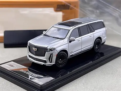 CADILLAC ESCALADE V ESV SUV SILVER 1/64 DIECAST CAR BY SHADOW PRO