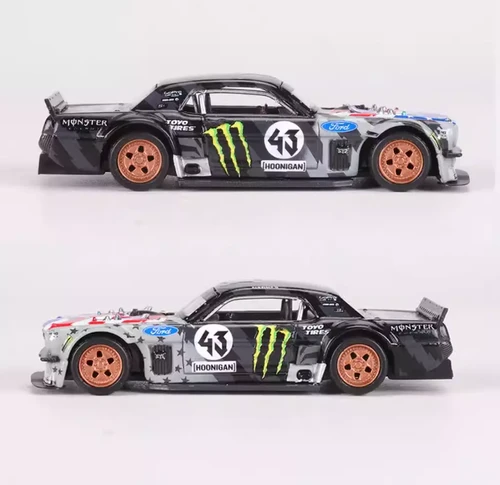 1965 FORD MUSTANG RTR HOONICORN #43 BLOCK 1/64 DIECAST CAR BY