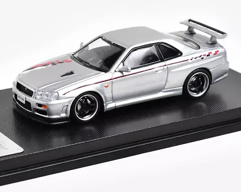 NISSAN SKYLINE GT-R R34 NISMO 1/64 SCALE DIECAST CAR BY MY MODEL