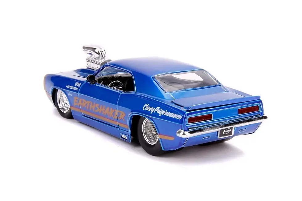 Thumbnail: 1969 CHEVROLET CAMARO EARTHSHAKER BLUE 1/24 DIECAST CAR MODEL BY JADA TOYS 31323