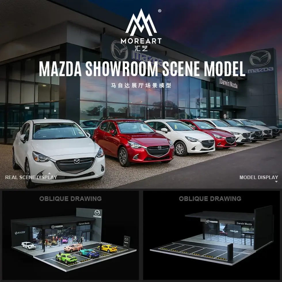 Thumbnail: MAZDA SHOWROOM SCENE DIORAMA LIGHTS FOR 1/64 DIECAST CAR BY MOREART MO936010