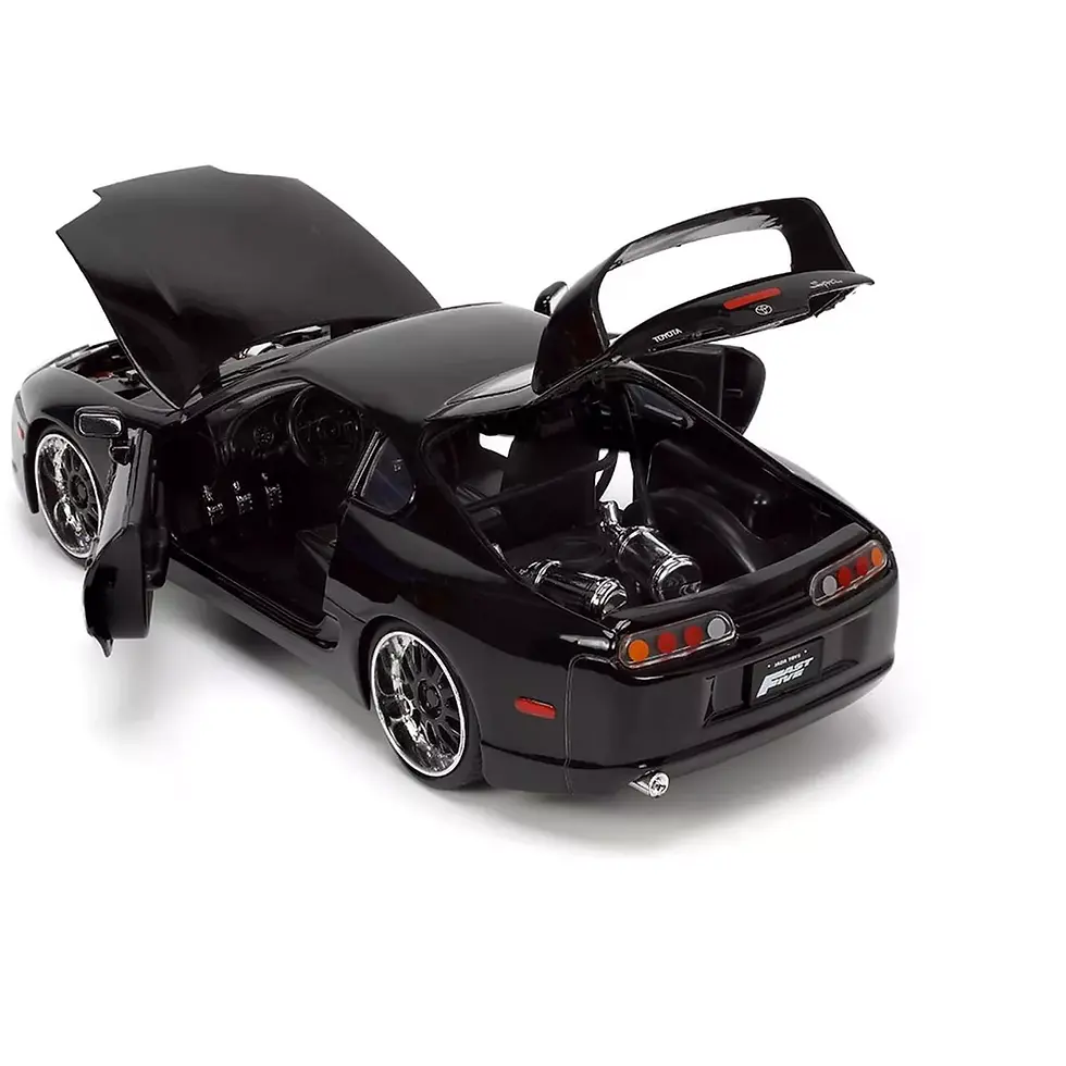 Thumbnail: 1995 TOYOTA SUPRA BLACK FAST & FURIOUS 1/24 DIECAST CAR MODEL JADA TOYS 33380