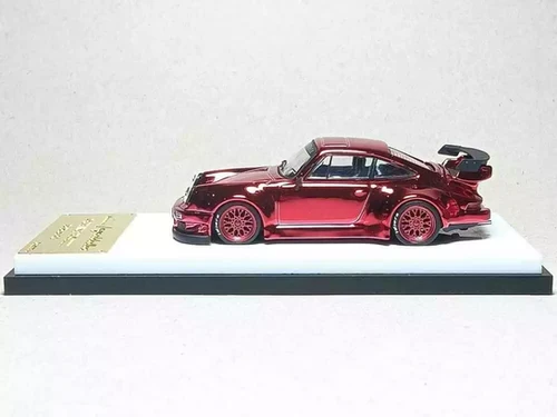 PORSCHE RWB 930 CHROME RED 999 PCS 1/64 DIECAST CAR MODEL BY MC MY