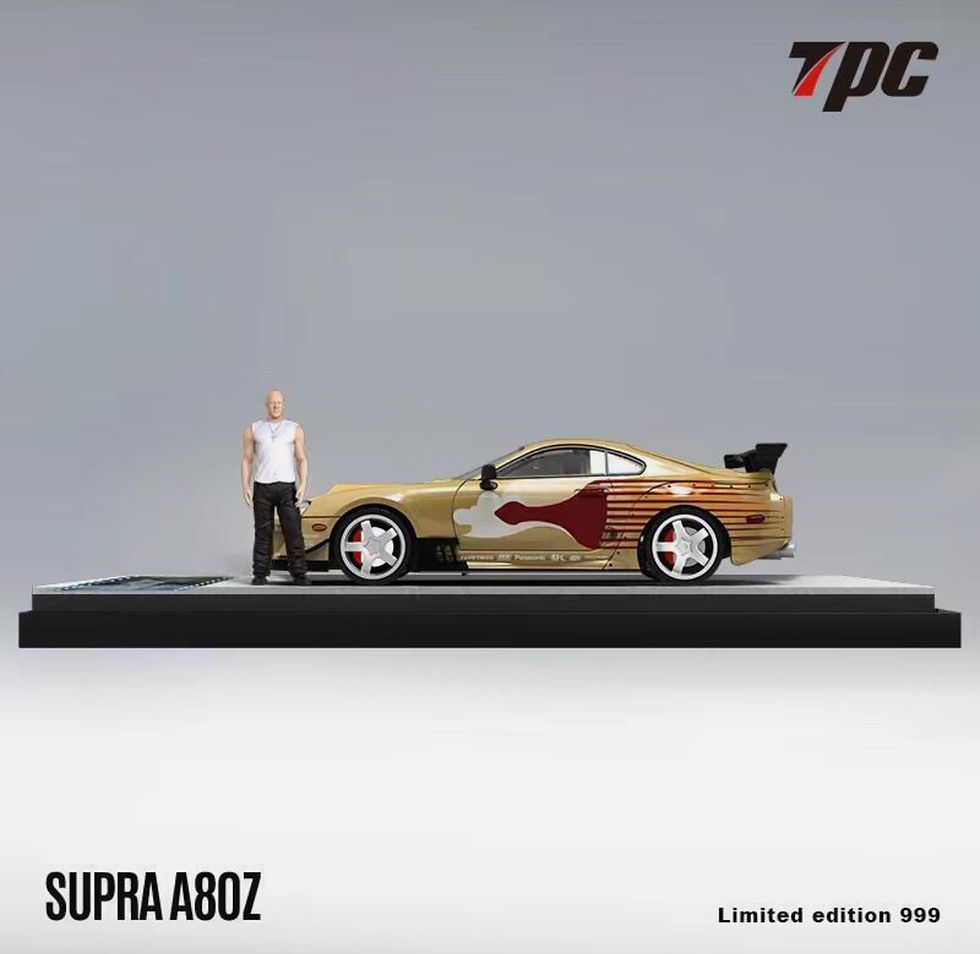 Thumbnail: TOYOTA SUPRA A80Z FAST & FURIOUS WITH DOM FIGURE 1/64 DIECAST CAR BY TPC