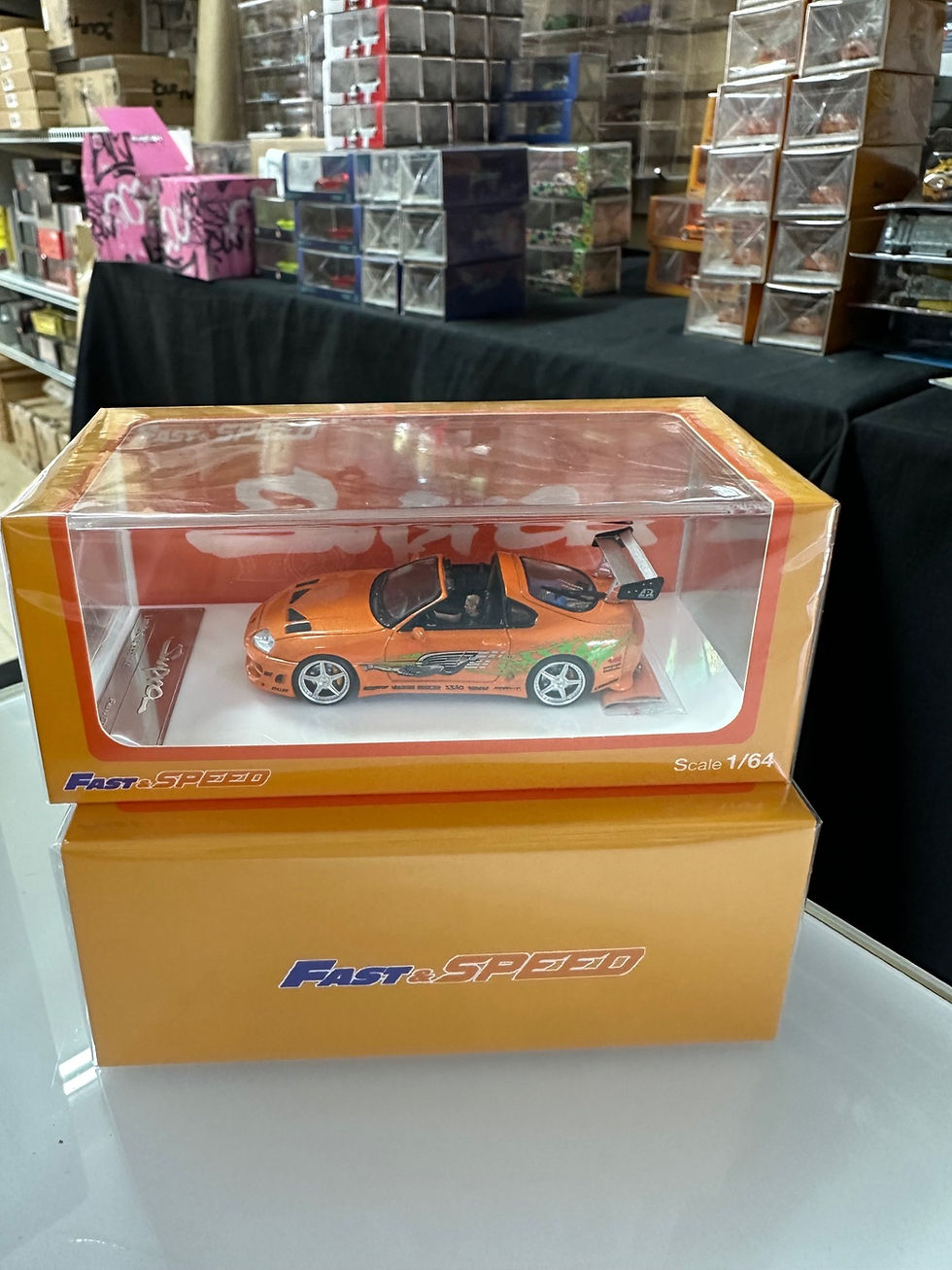 Thumbnail: TOYOTA SUPRA TARGA TOP FAST & FURIOUS WITH PAUL WALKER 1/64 CAR BY FAST SPEED