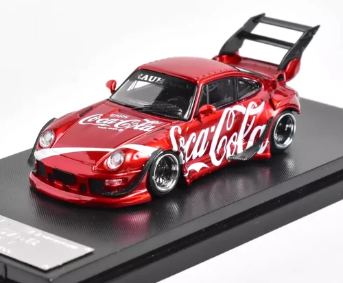 PORSCHE RWB 993 HIGH TAIL COKE COCA COLA 1/64 DIECAST CAR BY