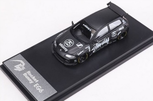 HONDA CIVIC EG6 PANDEM BLACK STUSSY 1/64 SCALE DIECAST CAR BY FUJI