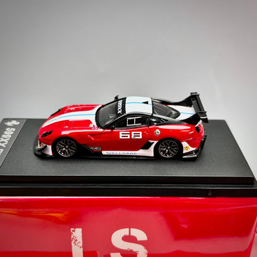FERRARI 599XX EVO RED #68 1/64 DIECAST CAR MODEL BY LS MODELS