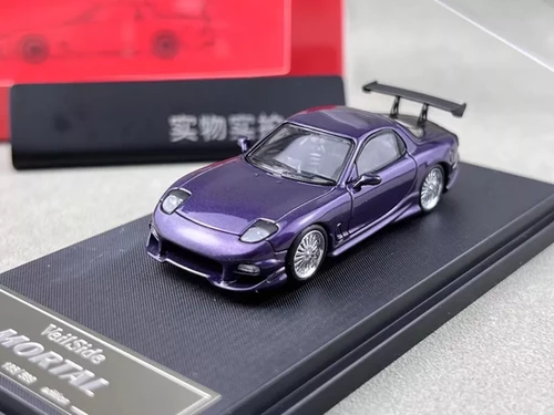 MAZDA RX-7 VEILSIDE PURPLE 1/64 SCALE DIECAST CAR MODEL BY MORTAL