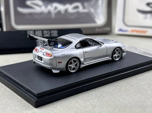 TOYOTA SUPRA A80 BOMEX TARGA CONVERTIBLE SILVER1/64 DIECAST CAR BY