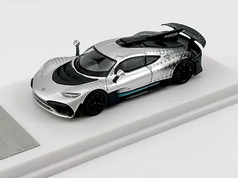 MERCEDES BENZ AMG ONE SILVER 1/64 SCALE DIECAST CAR MODEL BY LMLF