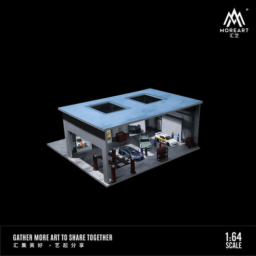 FACTORY BUILDING SCENE DIORAMA FOR 1/64 SCALE DIECAST CARS BY