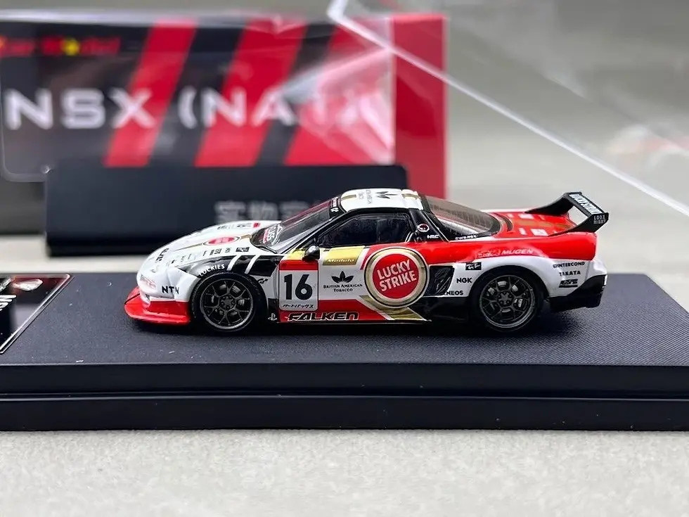Thumbnail: HONDA NSX NA1 LBWK RACING #16 LUCKY STRIKE 1/64 DIECAST CAR BY STAR MODELS