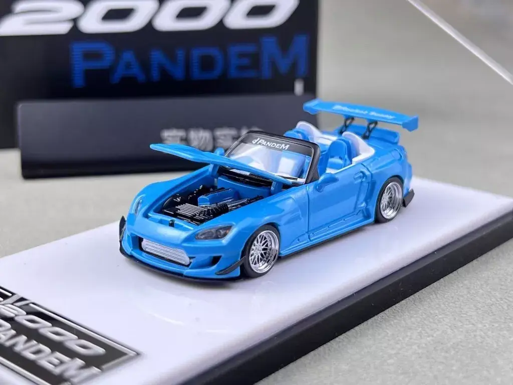 HONDA S2000 PANDEM SPOON BLUE 1/64 SCALE DIECAST CAR BY MICRO TURBO