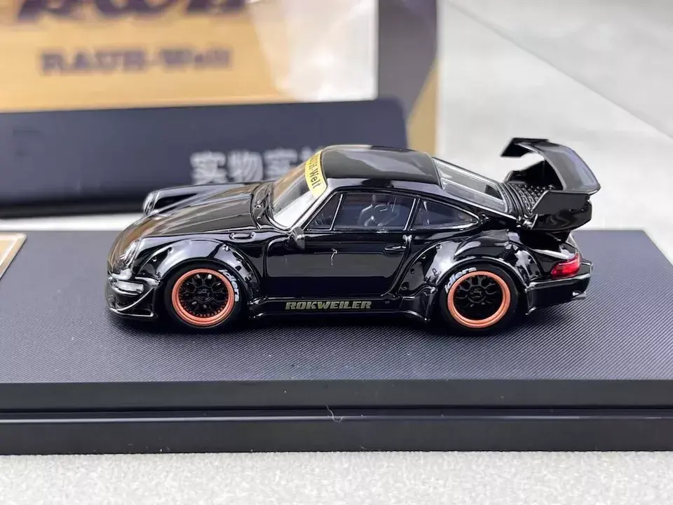 Thumbnail: PORSCHE RWB 964 GLOSS BLACK ROKWEILER 1/64 SCALE DIECAST CAR BY STAR MODEL