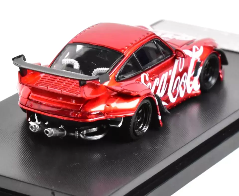 Thumbnail: PORSCHE RWB 993 LOW TAIL COKE COCA COLA 1/64 DIECAST CAR BY SW STREET WARRIOR