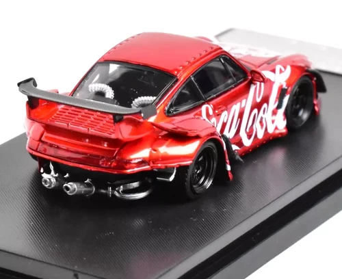 PORSCHE RWB 993 LOW TAIL COKE COCA COLA 1/64 DIECAST CAR BY SW