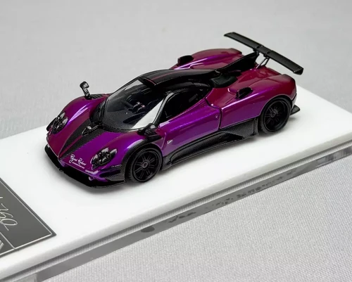 PAGANI ZONDA 760 LH PURPLE REMOVABLE HOOD 1/64 SCALE DIECAST CAR