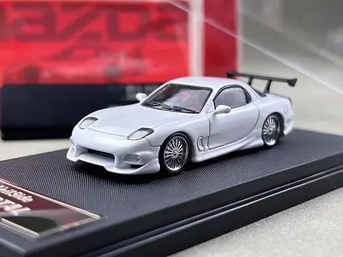 MAZDA RX-7 VEILSIDE WHITE 299 PCS 1/64 SCALE DIECAST CAR