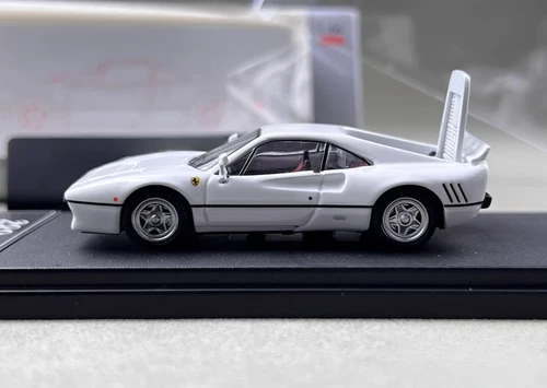 FERRARI 288 GTO WHITE HOOD OPENS 1/64 DIECAST CAR BY HONE MODEL