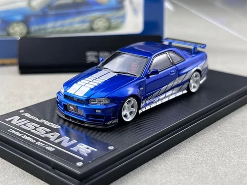 タカラトミー NISMO R34 GT-R Z-tune NISSAN SKYLINE GT-R R34 NISMO Z-TUNE BLUE SILVER 1/64