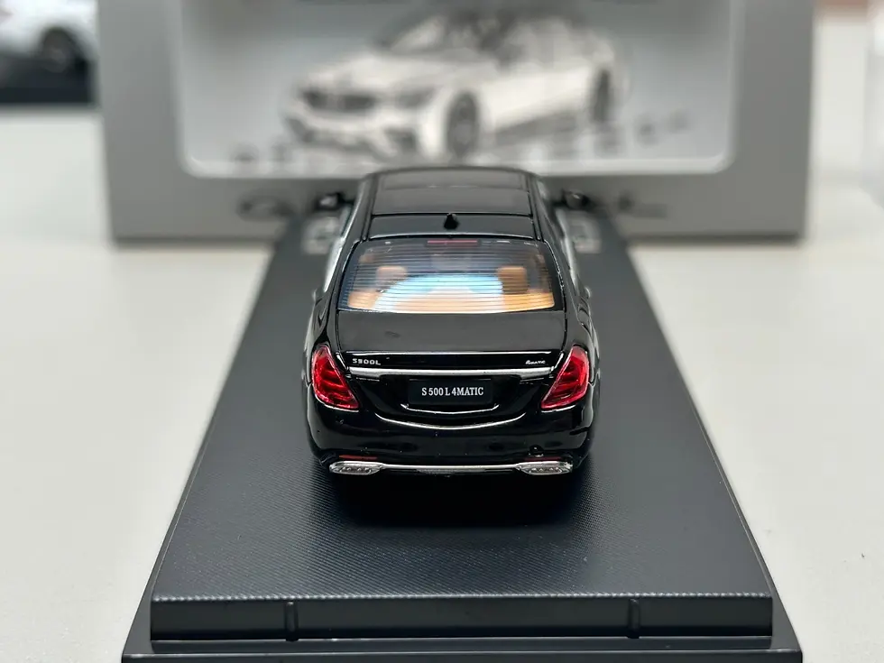 Thumbnail: MERCEDES BENZ S500L W222 BLACK HOOD OPENS 1/64 DIECAST CAR BY GLORY MODEL