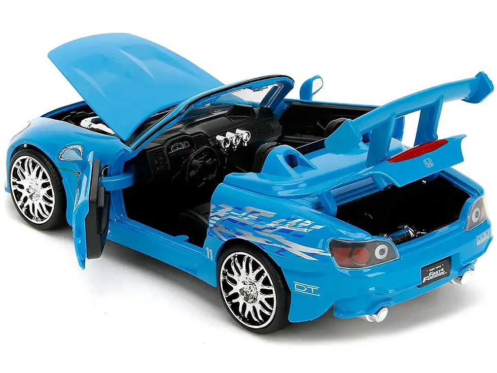 Thumbnail: 2001 HONDA S2000 BLUE FAST & FURIOUS 1/24 DIECAST CAR MODEL BY JADA TOYS 35875