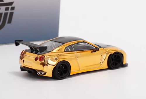 ミニカー NISSAN SKYLINE GTR NISSAN SKYLINE GT-R R35 PANDEM ROCKET BUNNY CHROME GOLD
