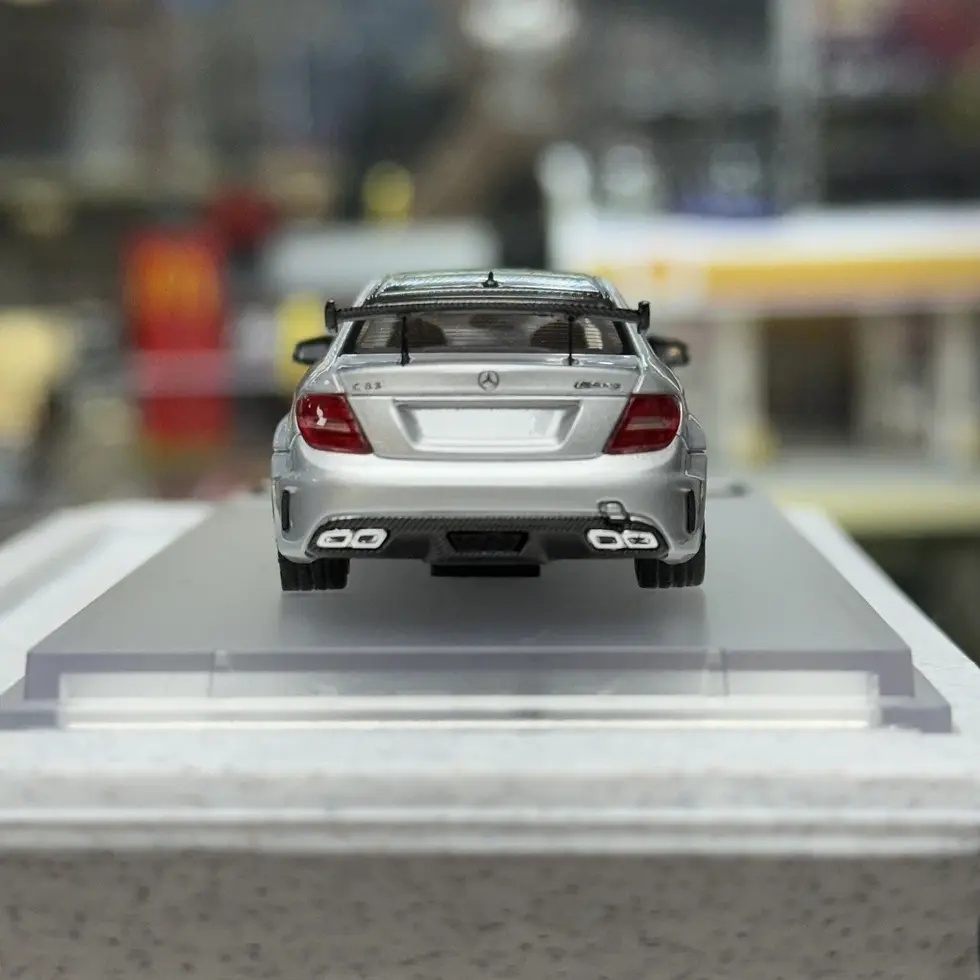 Thumbnail: MERCEDES BENZ C63 COUPE BLACK SERIES W204 SILVER 1/64 CAR BY CLASSIC GARAGE