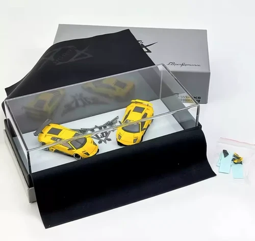 LAMBORGHINI MURCIELAGO LB WORKS PEARL MATTE YELLOW 2 PACK 1