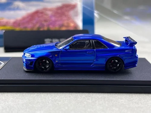 NISSAN SKYLINE GT-R R34 NISMO Z-TUNE HI END BAYSIDE BLUE 1/64