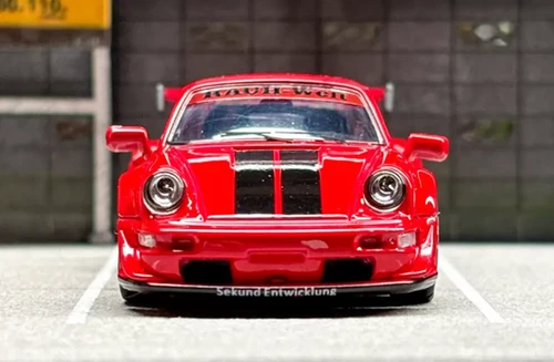 PORSCHE RWB 964 GT WING TAIKANO RED 1/64 SCALE DIECASTCAR MODEL BY