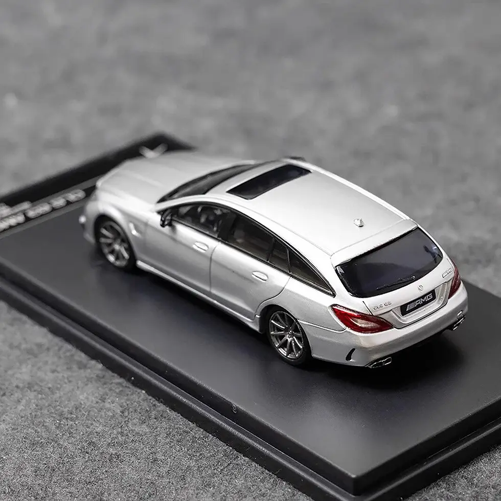 Thumbnail: MERCEDES BENZ CLS 63 AMG SHOOTING BRAKE SILVER 1/64 DIECAST CAR BY KING MODELS