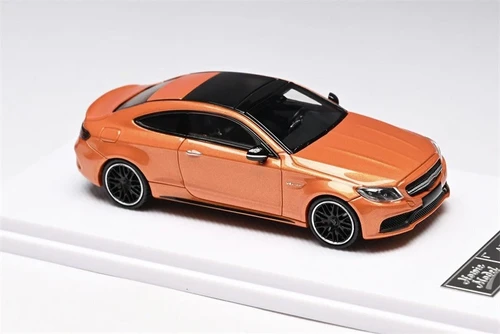 MERCEDES BENZ AMG C63S W205 COUPE SUNSET ORANGE 1/64 DIECAST CAR