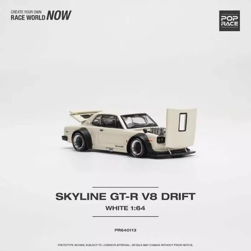 NISSAN SKYLINE GTR V8 DRIFT HAKOSUKA 1/64 DIECAST CAR MODEL BY POP