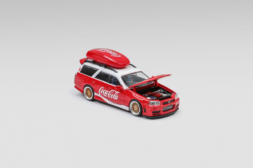 NISSAN STAGEA WC34 260RS WAGON COCA COLA COKE HOOD OPEN 1/64