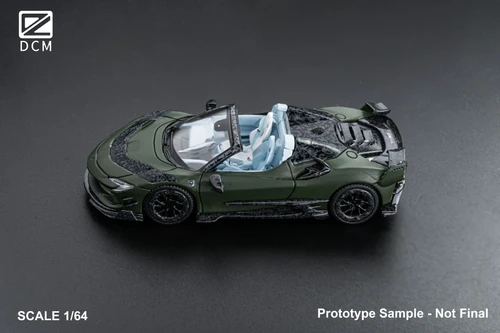 FERRARI MANSORY SF90 F9XX ROADSTER MILITARY GREEN 1/64 DIECAST CAR