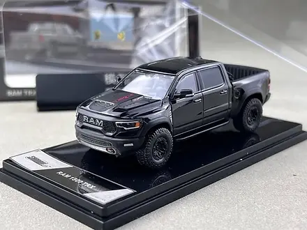 DODGE RAM 1500 TRX PICKUP TRUCK BLACK 1/64 DIECAST CAR BY SHADOW