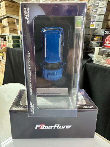SUBARU FORESTER SG9 STI VERSION WAGON BLUE 1/64 DIECAST CAR BY