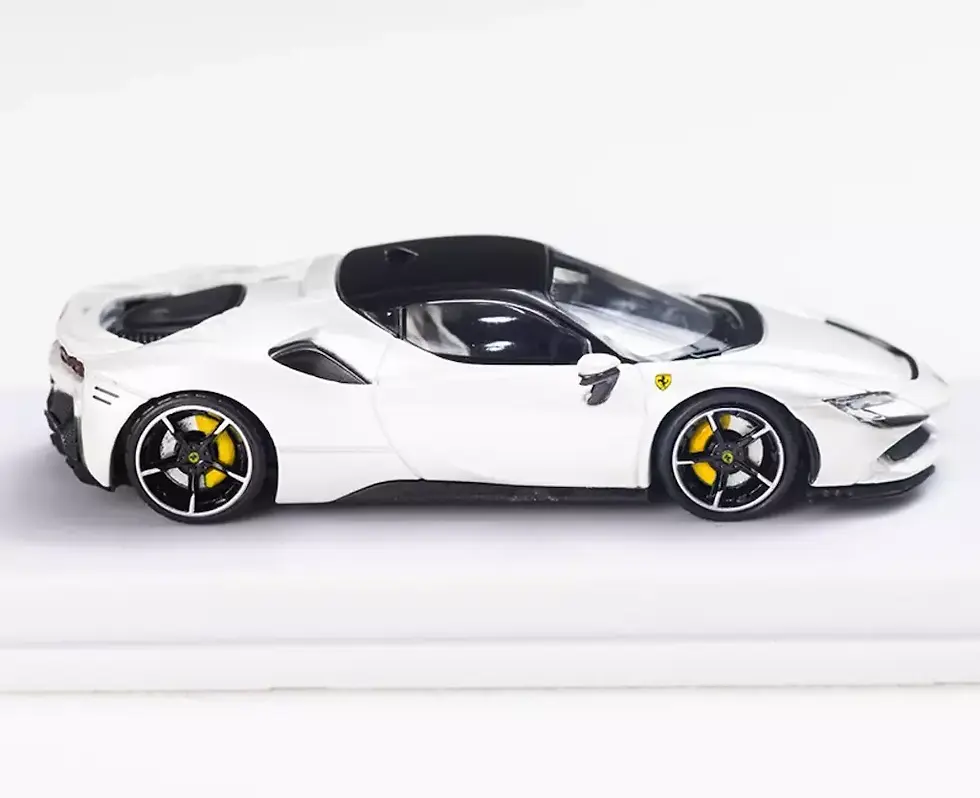 Thumbnail: FERRARI SF90 WHITE 1/64 SCALE DIECAST CAR MODEL BY MJ MODELS