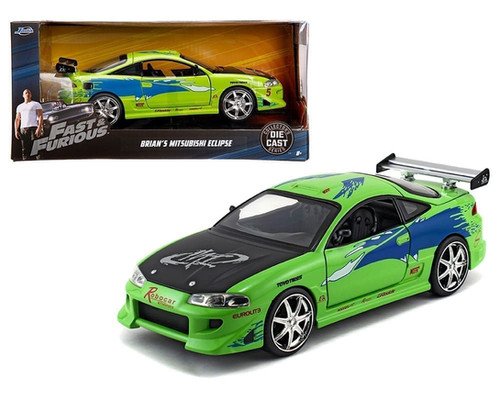 BRIAN'S MITSUBISHI ECLIPSE GREEN THE FAST & THE FURIOUS 1/24 BY