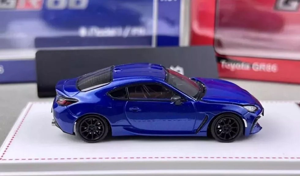 Thumbnail: TOYOTA GR86 2ND GEN BLUE HOOD OPENS 1/64 SCALE DIECAST CAR MODEL FOCAL HORIZON